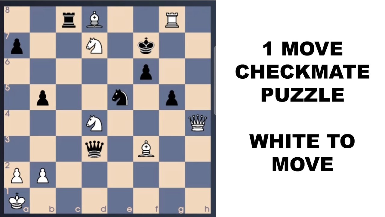 Chess Puzzle #2: Checkmate In 1 Move, White To Play