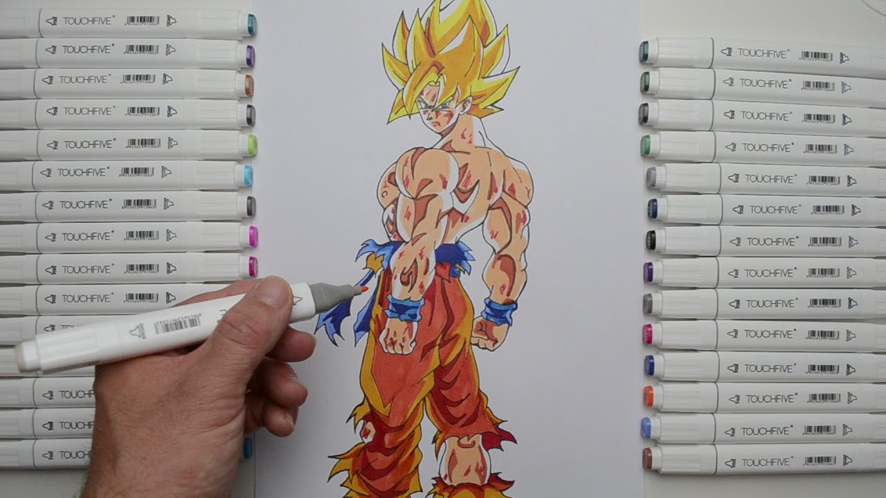 Cómo DIBUJAR a GOKU SSJ paso a paso - How to draw Super Saiyan Goku ...