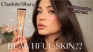 TRYING THE NEW BEAUTIFUL SKIN FOUNDATION 🤔 from Charlotte Tilbury. here&#39;s my thoughts