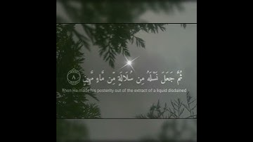 «الَّذِي أَحْسَنَ كُلَّ شَيْءِِ خَلَقَهُ»🍃/راحه نفسية🎧|quran#|#قرآن📿القارئ#إسلام صبحي-#سورة السجدة.