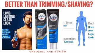 Is Veet men better than Shaving/Trimming | Veet Men for Sensitive Skin Unboxing & Review veetmen