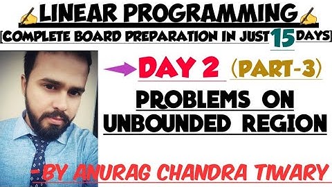 Linear programing / part 3/ unbounded region
