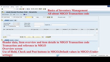 Basics of inventory management in SAP MM ECC6/S4 Hana