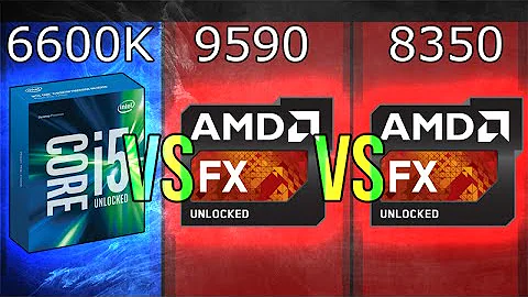 Intel i5-6600K vs AMD FX-9590 vs FX-8350