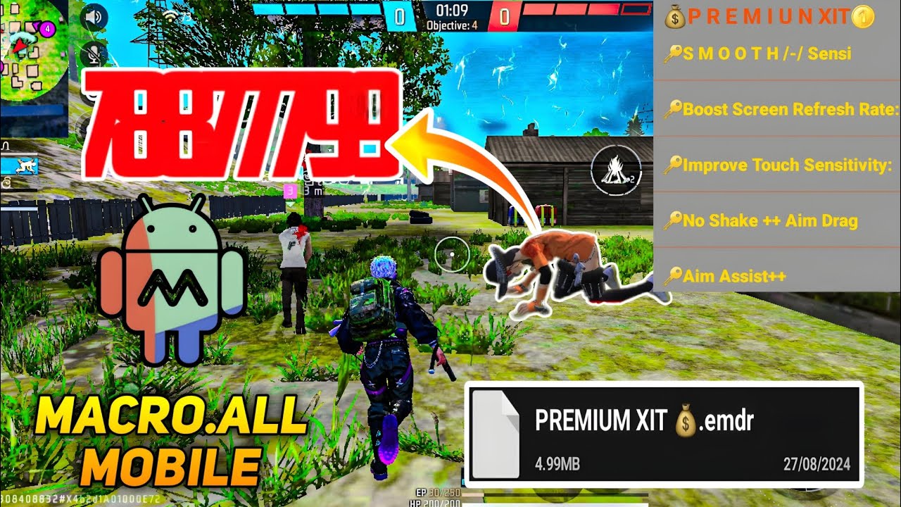 White Ff Brazilian HEADSHOT MACRO Mobile 999 WORKING Only RED white-ff-brazilian-headshot-macro-mobile-999-working-only-red