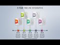 9.Create 5 year TIMELINE infographic|Powerpoint Presentation|Graphic Design|Free Template