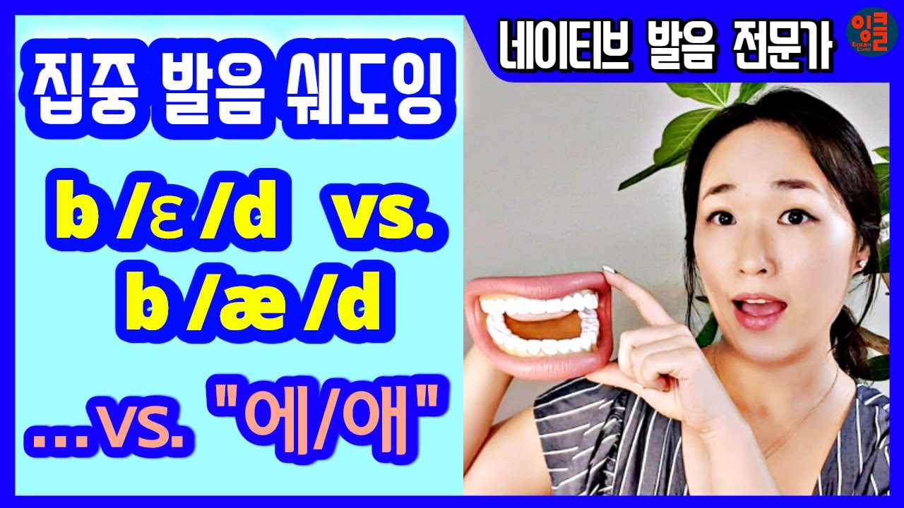 [영어 모음-2] bed, bad 구별법. /ɛ/ (short e) & /æ/ (short a) 단어들 총집합. 단계별 훈련.
