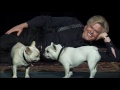 Ron White plays with his dogs on stage