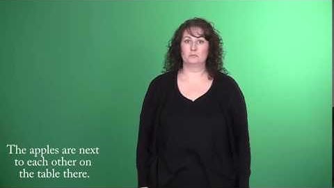 Sign Language - Level 1: Classifier Predicates to Indicate Locational Relationships