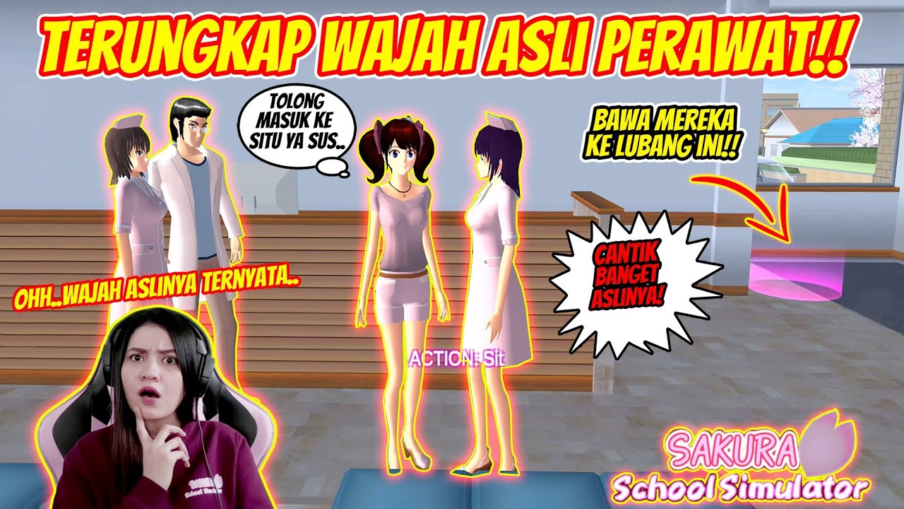 INI DIA WAJAH ASLI PERAWAT DI HOSPITAL!! CANTIK BANGET?? SAKURA SCHOOL SIMULATOR INDONESIA - PART 87