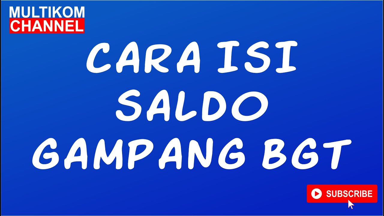 CARA ISI SALDO 