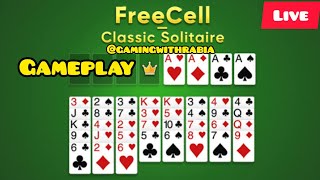 Freecell Classic Solitaire game/All levels live gameplay walkthrough