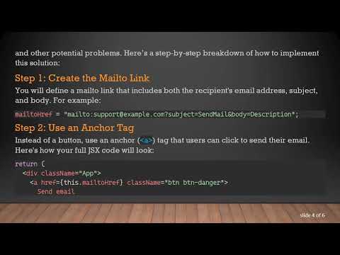 How to Use ReactJS to Redirect to Outlook Mail with a Pre-Filled Body and Sender