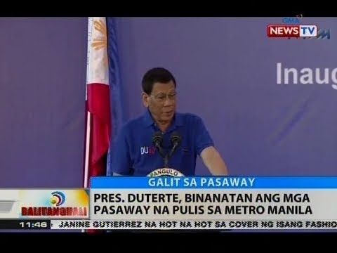 BT Pres Duterte binanatan ang mga pasaway na pulis sa Metro Manila