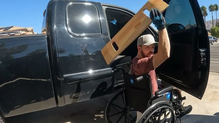 Wheelchair transfer to a truck with broken legs/feet