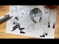 シャーペンで男の子イラストメイキング[練習]
