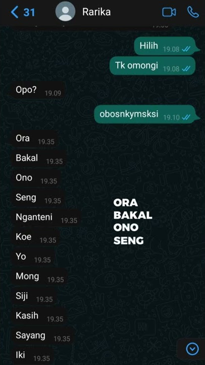 STORY WA ORA BAKAL ONO SENG NGGANTENI KOE #storywa
