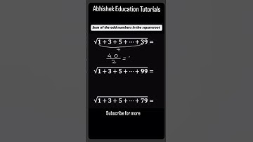 Sum of odd number in square root #ytshorts #mathtricks #mathshorts #shorts #squareroot #trending.