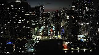 Taking Video with Mavic 3 in Nightime over Brickell, Miami.