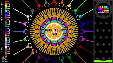 Planet Crane - The Gold Battle 10 - Marble Race in Algodoo