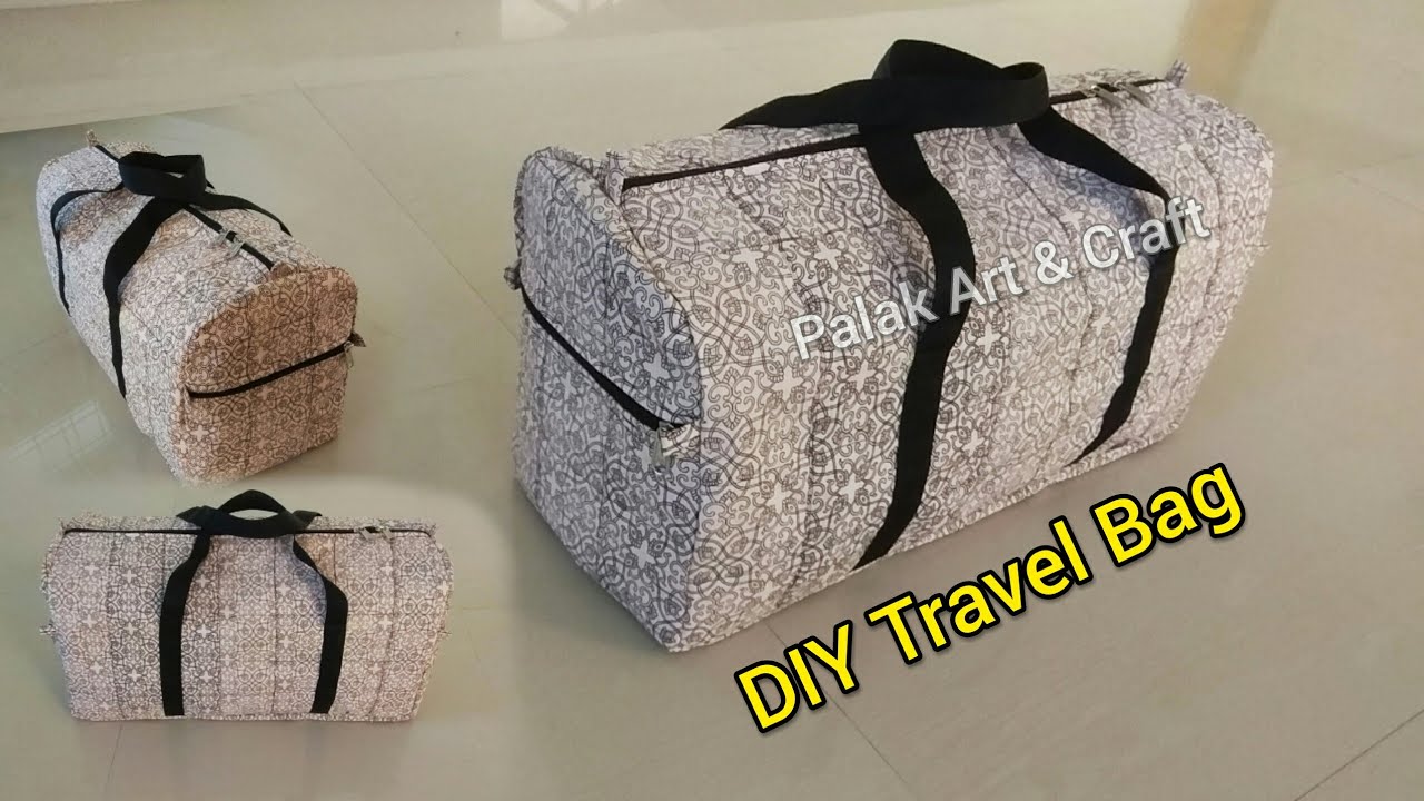 DIY BIG SIZE TRAVEL BAG / How to make a travel luggage/ sewing
