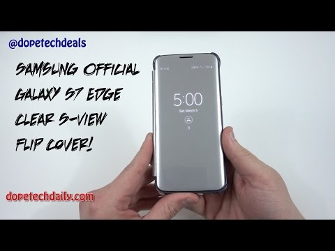 Samsung Official Clear S-View Flip Cover for Galaxy S7 Edge