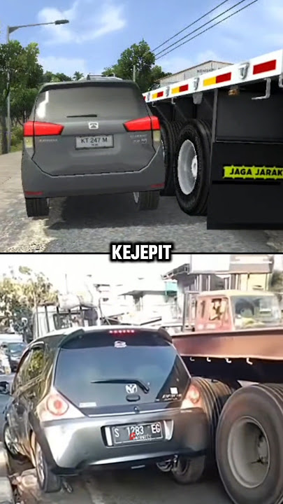 Bussid VS Real Life Mobil pribadi kejepit kontainer #sharcut_tm #trukoleng #bussid