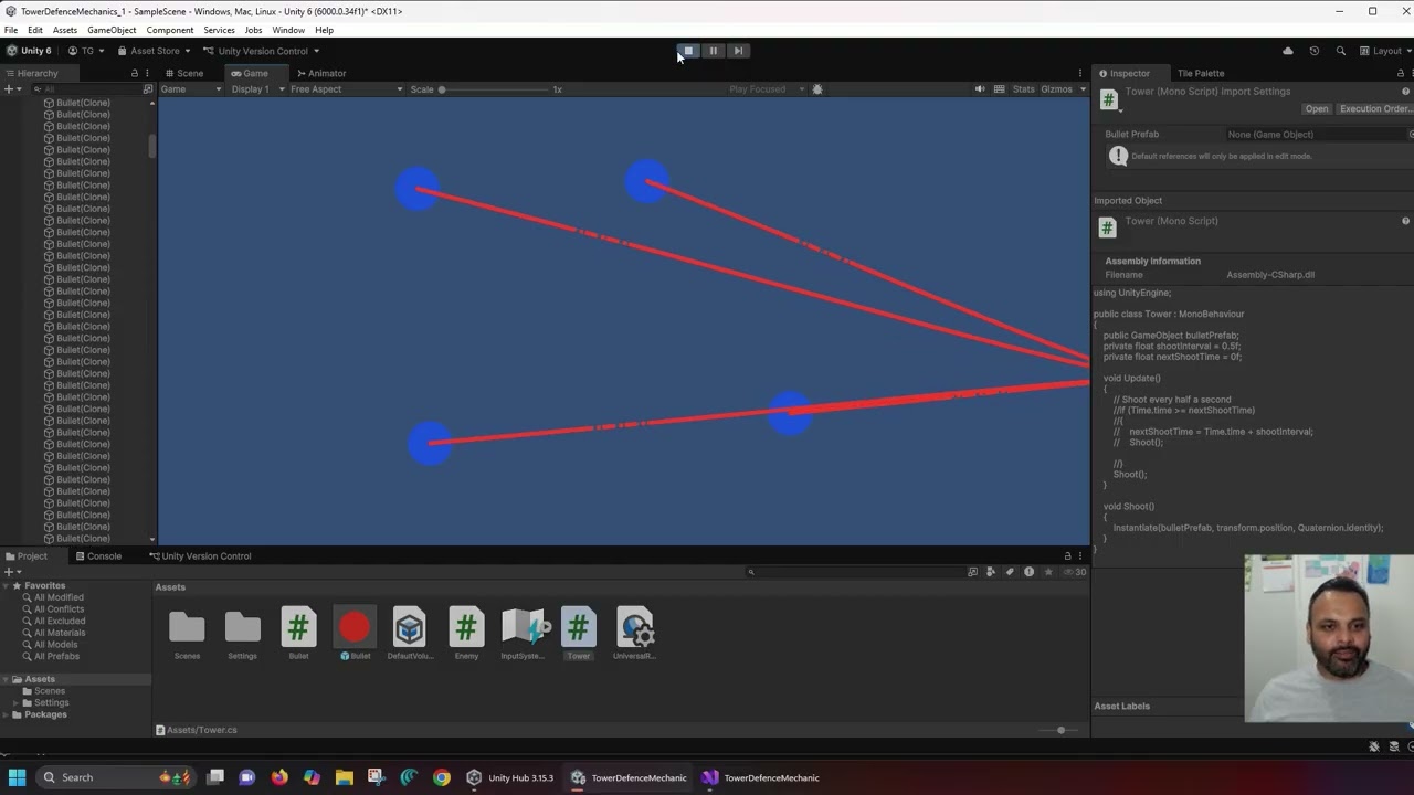 Shooting, Movement, Prefabs, Object Search - Tower Defence Gameplay Mechanics in Unity