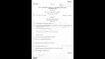 Abstract algebra_5th sem_Calicut University #shorts #calicutuniversity #mathematics