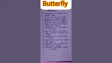 10 Lines On Butterfly | Essay On Butterfly In English | Butterfly Essay Writing!!