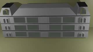 How to model a bank in blender 3d.