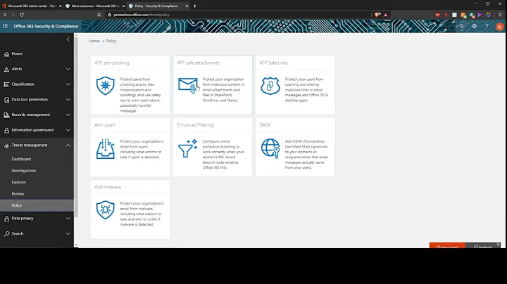 Setting up Office 365 Safe Links and Safe Attachments