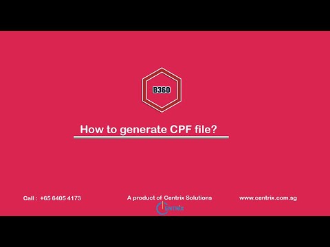 How to generate CPF file?