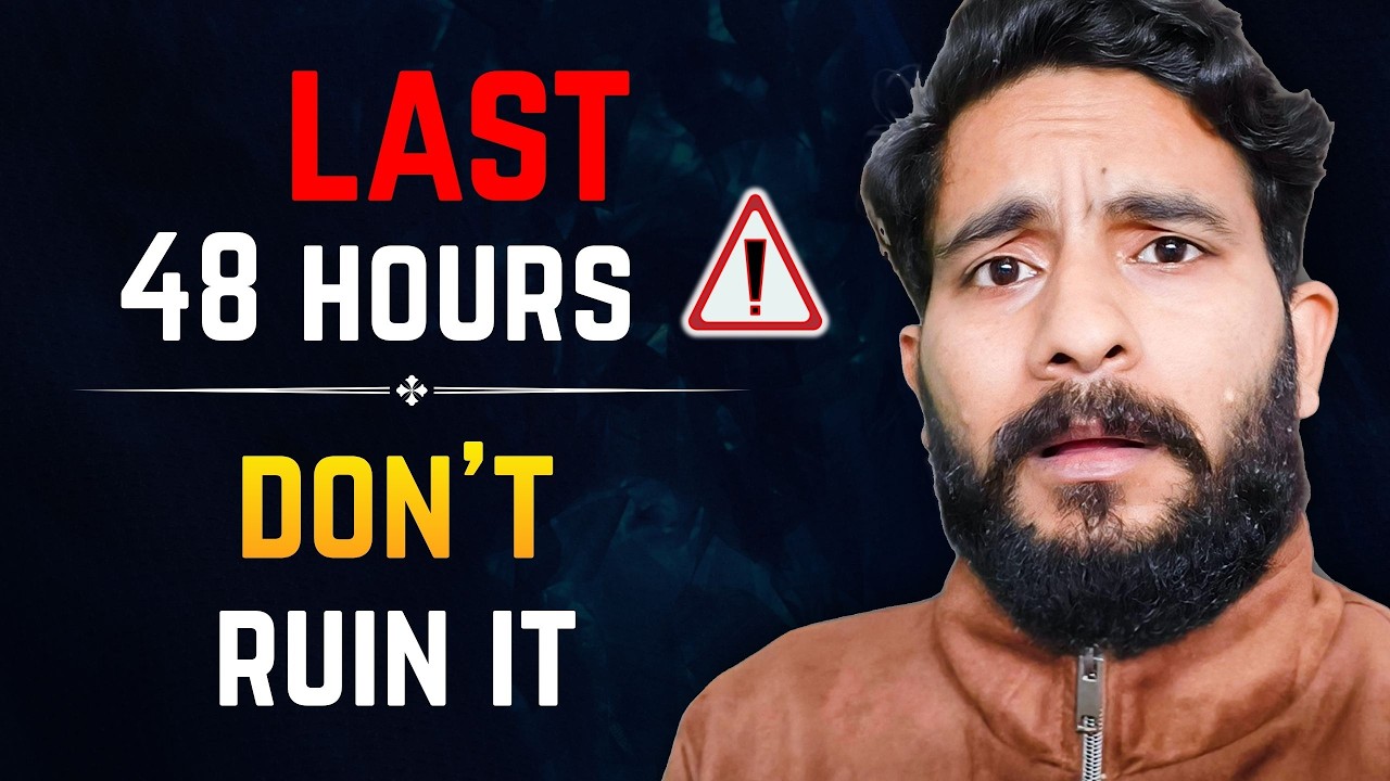 5 Mistakes to Avoid in the Last 48 Hours Before JEE Mains 2026 - YouTube