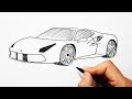 5 Dakikada FERRARİ Nasıl Çizilir / How to Draw a Ferrari Easy