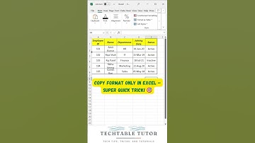 Copy Only Format in Excel | Excel Special Trick | #excel #excelshorts #exceltips