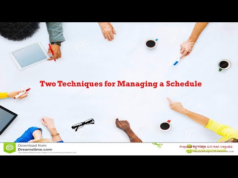 Two Techniques for Managing a Schedule || Naga Tech. Talks || Naga Sri Hari Vagvala