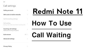 Redmi Note 11 How To Use Call Waiting