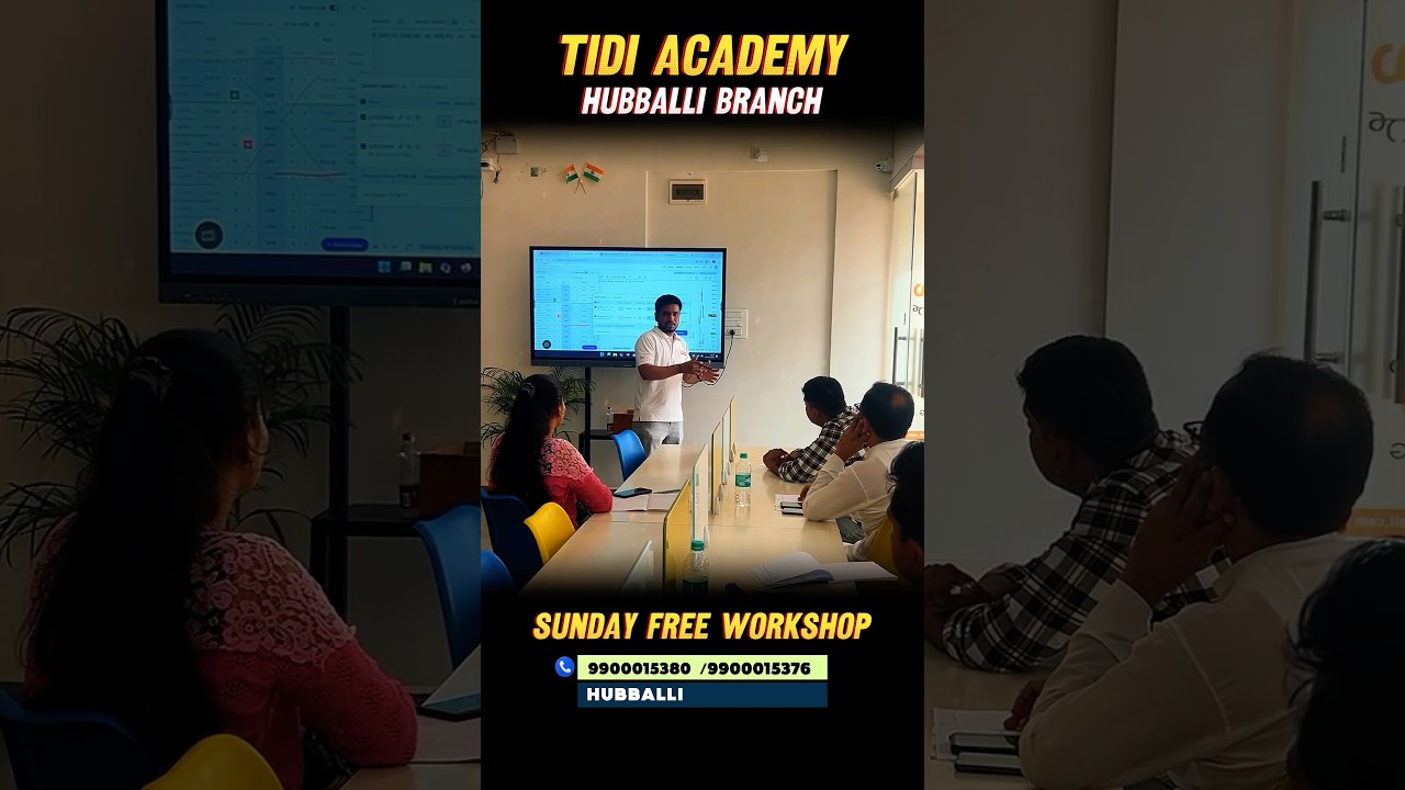 🚨Attend FREE Stock Market Workshop on every Sunday @ “TIDI Academy hubballi”