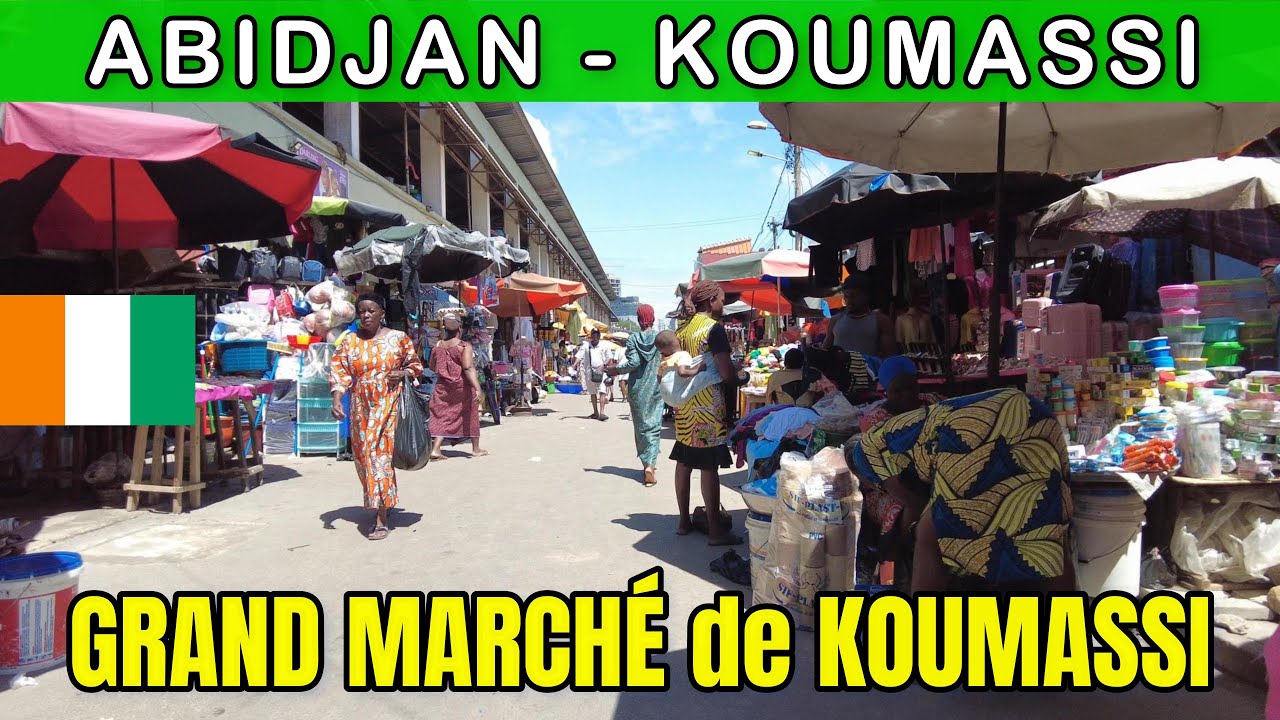 quartier GETI - MARCHÉ DE KOUMASSI | Abidjan 🇨🇮 – Côte d’Ivoire | Vie locale  🛍️🍅