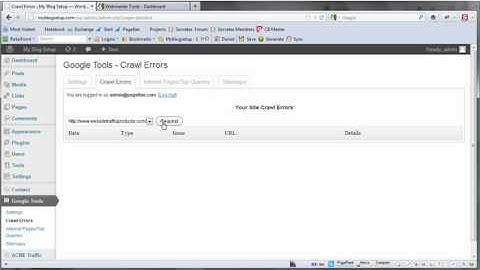 Google Webmaster Tools Plugin
