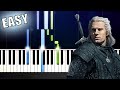 Toss A Coin To Your Witcher - EASY Piano Tutorial by PlutaX