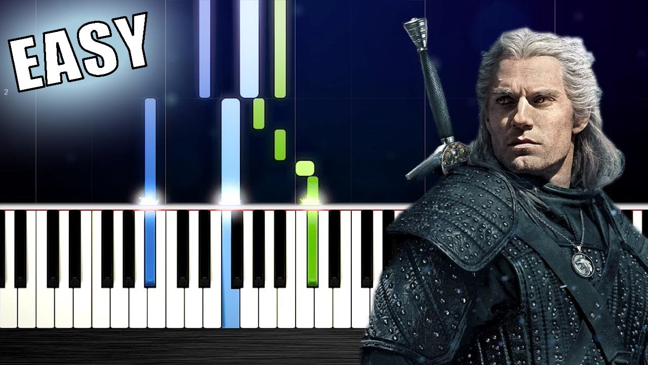 Toss A Coin To Your Witcher - EASY Piano Tutorial by PlutaX