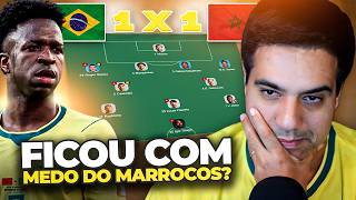 NUNCA IMAGINEI VER um JOGO do BRASIL com MEDO do MARROCOS