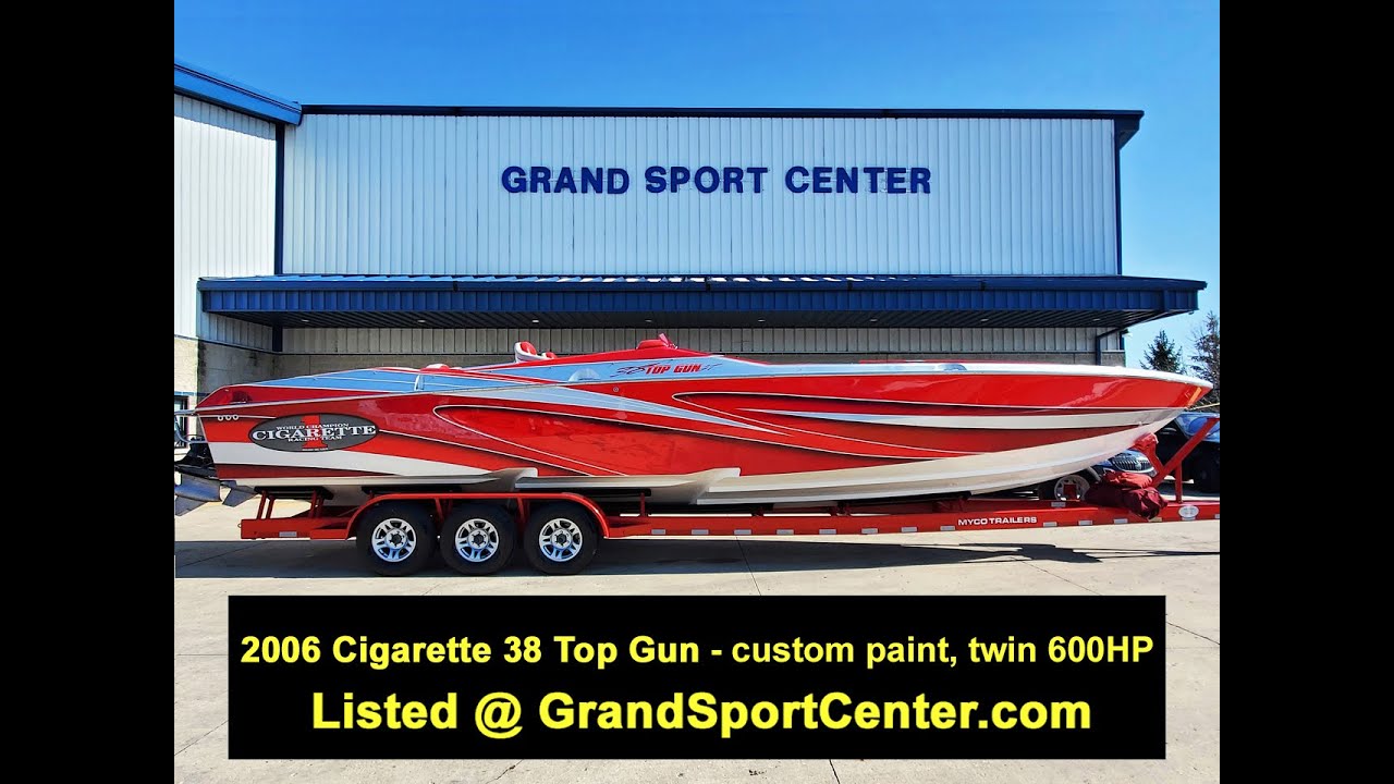 Check out this boat! 2006 Cigarette 38 Top Gun with custom paint and 1200HP  @ grandsportcenter.com