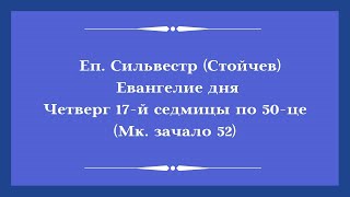 Еп. Сильвестр (Стойчев). Евангелие дня. Четверг 32-й седмицы по 50-це (Мк. зачало 52)