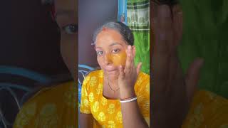 Apply turmeric with honey face mask to clear darkspots darkspotremover glowing skin youtubeshorts