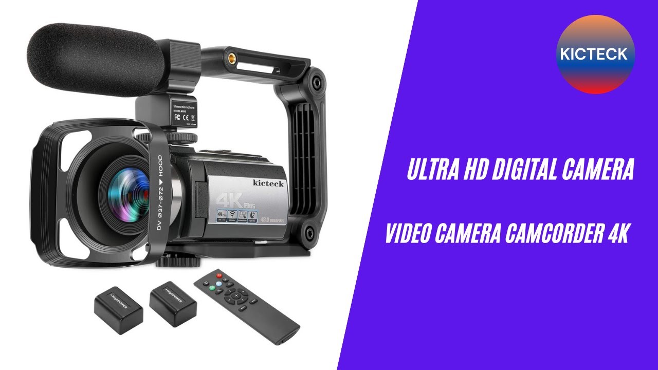 Best camcorder Video Camera Camcorder 4K 60FPS kicteck Ultra HD