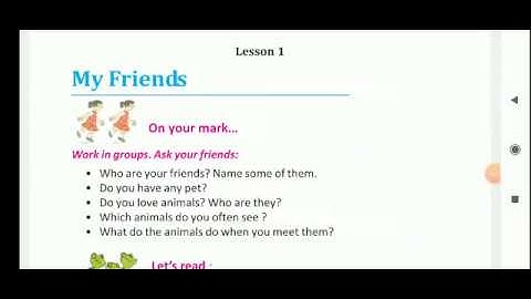 "MY FRIENDS" LESSON 1 class 3 English west bengal board