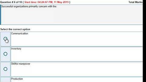 MGT501 Quiz 1 Spring 2019